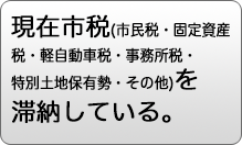 現在、市税を滞納している。