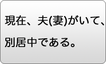 現在、夫（妻）がいて、別居中である。